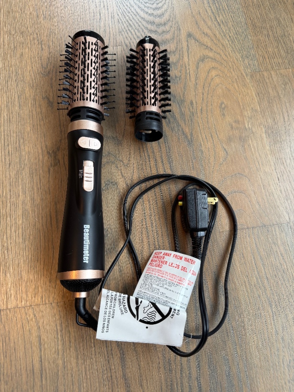 Beautimeter® 3-in-1 Hot Air Styler: Rotating Blow Dryer Brush w/ 2 Brushes